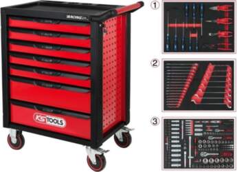 KS Tools Trolley with 215 pcs