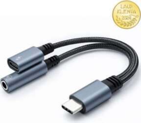 Qoltec Adapteris 2w1 USB C USB