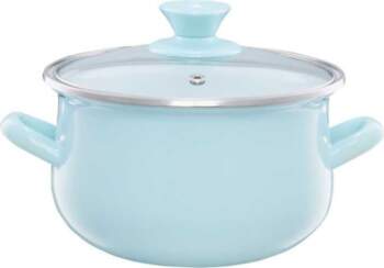 Emalia Olkusz Enamel pot with lid