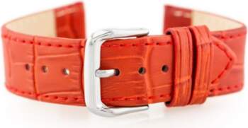 Pacific Leather watch strap - red
