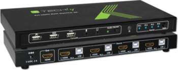 Techly 4x1 USB HDMI KVM Switch