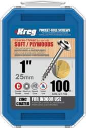 Kreg Maxi-Lock screws with coarse thread