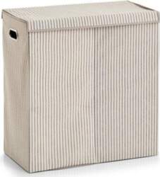 ZELLER Two-compartment laundry basket, foldable laundry