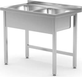 Hendi Wall-mounted kitchen table with two