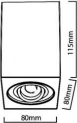 Maclean Ceiling light Maclean Surface halogen