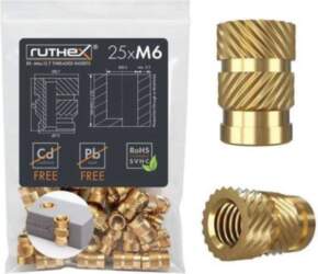 Ruthex M6 threaded insert – Rx-M6x12