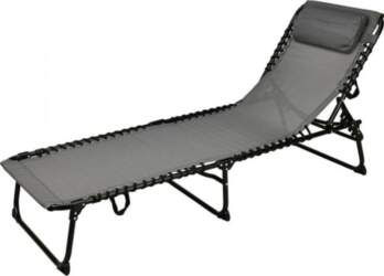 ProGarden Folding Camping Bed TEXTLINE GRAPHITE