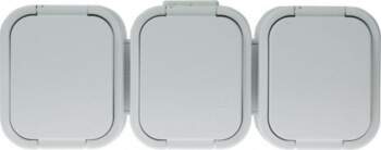 Abex Triple socket 3x2P+Z splash-proof with