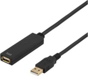 Deltaco USB2-EX7M USB kabelis 7 m