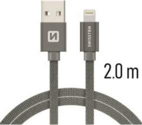 Swissten Textile Fast Charge 3A Lightning