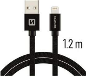 Swissten Textile Fast Charge 3A Lightning