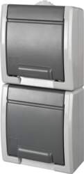 Elektro-Plast Aquant. Vertical double SCHUKO socket