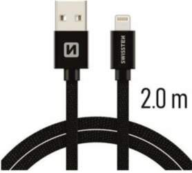Swissten Textile Fast Charge 3A Lightning