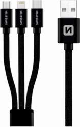 Swissten Textile Universal 3in1 USB-C /