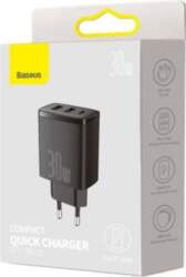 Baseus Compact Quick Charger  2xUSB  USB-C