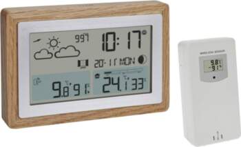 TFA-Dostmann Oak Oak  Silver Battery |