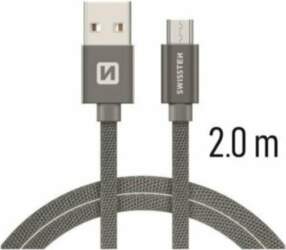 Swissten Textile Quick Charge Universāls Micro