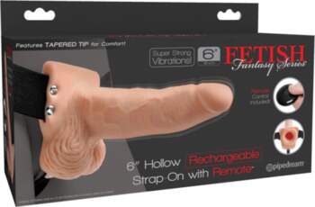 Vibrējošs dobais strap-on ar pulti un