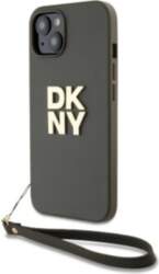DKNY PU Leather Stack Logo Wrist