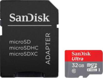 SANDISK 32GB microSDHC Card with Adapter