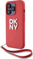 DKNY PU Leather Stack Logo Wrist