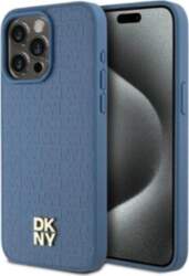 DKNY Leather Monogram Pattern Metal Logo