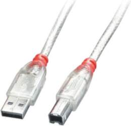 CABLE USB2 A-B 2M/TRANSPARENT 41753 LINDY