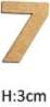 MDF cipars "7", H:3cm