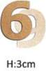 MDF cipars "6/ 9", H:3cm