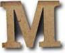 MDF burts "М", H:3cm