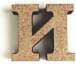 MDF burts "И", H:3cm