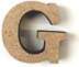 MDF burts "G", H:3cm