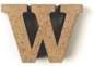 MDF burts "W", H:3cm