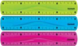 CENTRUM Lineāls 20cm SOFT ABS lokans