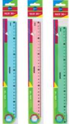CENTRUM Lineāls 30cm caurspīdīgs assorti