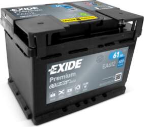 Akumulators Exide EA612 61Ah, 600A, (-
