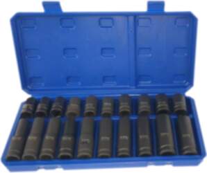 1/2", 16 pcs, Impact socket set
