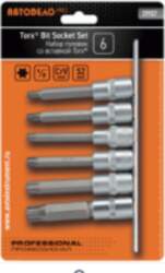1/2", 6 pcs, Spline bit socket