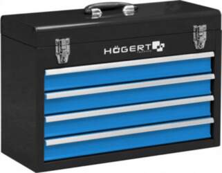 Metal tool box, 4 drawer sections