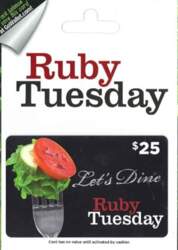 Ruby Tuesday Gift Card 50 USD