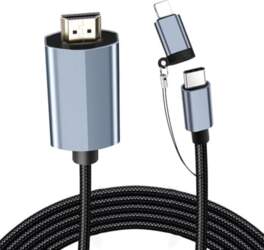 2-in-1 USB C un Lightning HDMI