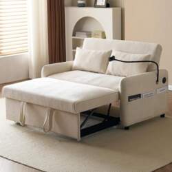 2-Seater Sofa with Sleep Function, Folding