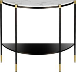 2-Tier Marble Console Table - Half