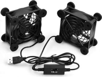 2 USB klusais datora ventilators, 80