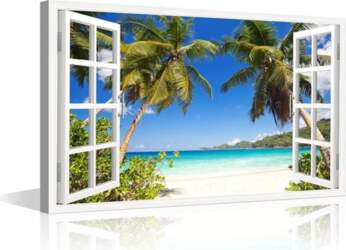3D Window Effect Canvas Art Framed