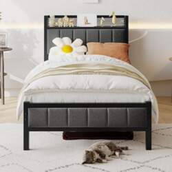 3ft Single Bed Frame with Headboard