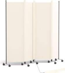 4 Panels Room Divider, Foldable Privacy