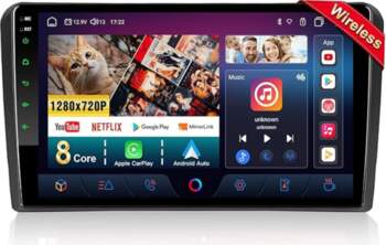 Android auto radio ar ekrānu Audi