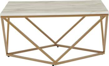 Beliani Modern Coffee Table with Marble