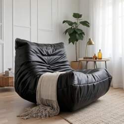 Black, Bean Bag Sofa Floor Sofa